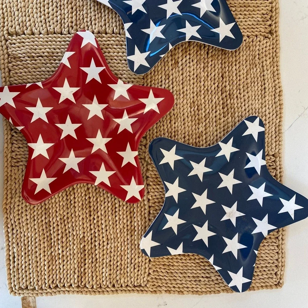 Pier 1 Set of 3 Americana Star-Shaped Small Plates